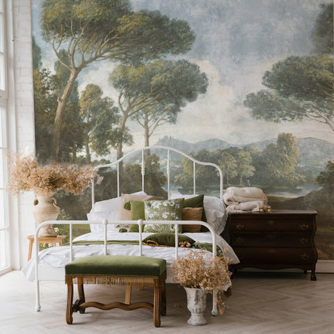 Carta da parati Foresta dei pini - per camera da letto