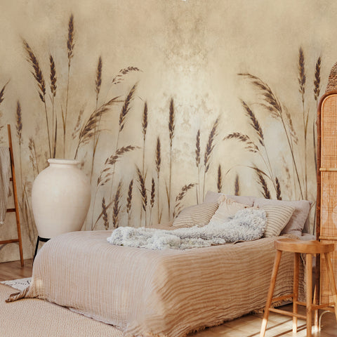 Carta da parati in Fibra di Vetro Grano dorato -camera da letto