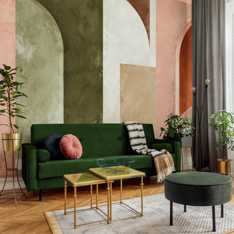 Carta da parati in Fibra di Vetro Archi metafisici - soggiorno