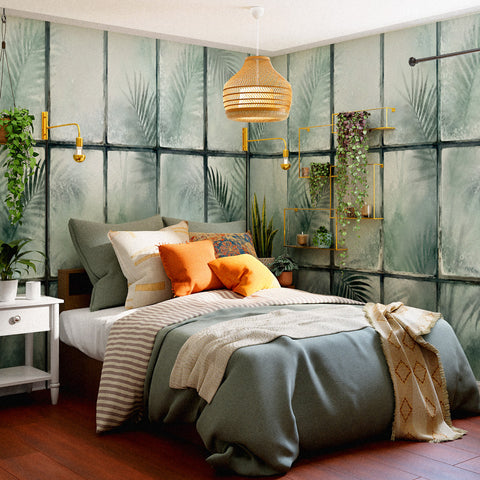 Carta da parati in Fibra di Vetro Serra Esotica - per camera da letto