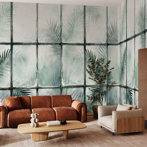 Carta da parati in Fibra di Vetro Serra Esotica - soggiorno
