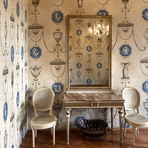 Carta da parati Cammeo Neoclassico - soggiorno, corridoio