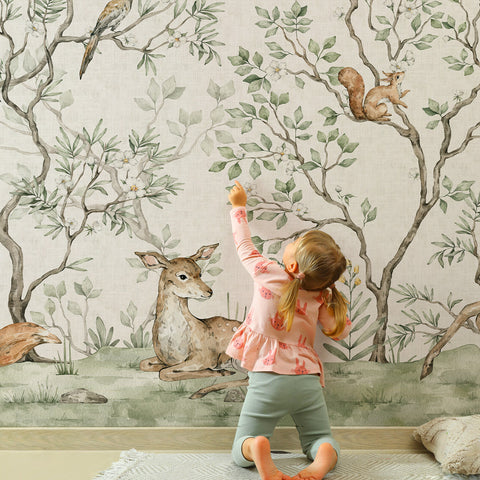 Carta da parati Bosco incantato