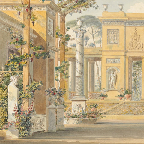 Carta da Parati Porticato sul giardino