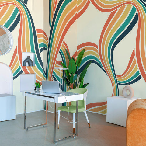 Carta da parati Tracciati colorati - per ufficio