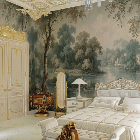 Carta da parati Villa del lago - per camera da letto