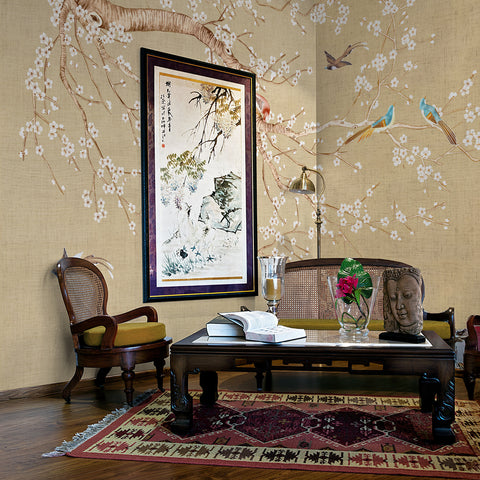 Carta da parati Fiori di neve - soggiorno, esercizi commerciali