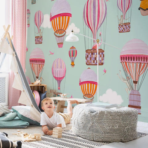 Carta da parati Mongolfiere in parata