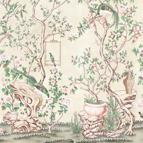 Carta da parati  Voliera chinoiserie