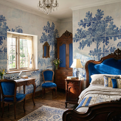 Carta da parati Azulejos - per camera da letto