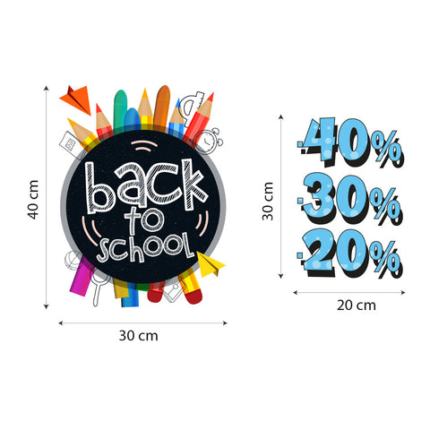 Back to school Matite colorate | Vetrofania