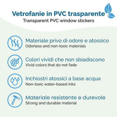 Cornice buon natale | Vetrofania