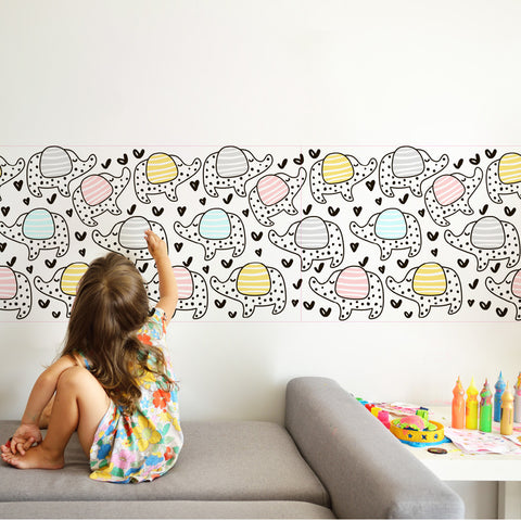 Fascia adesiva Elefanti