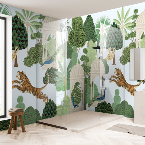Carta da parati Giardino orientale - bagno, box doccia