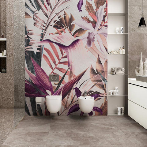 Carta da parati in Fibra di Vetro Delicate bagno 2