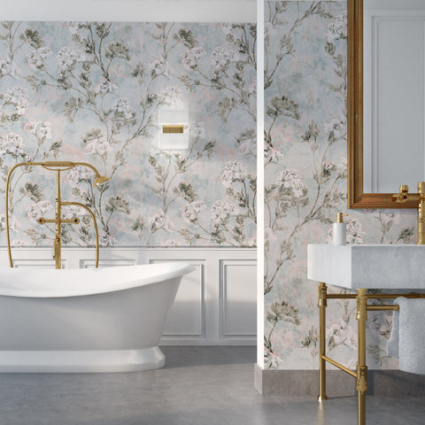 Carta da parati Floral Impression - bagno