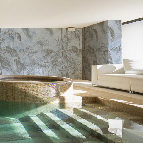 Carta da parati in Fibra di Vetro Brushstroke Serenity - Hotel