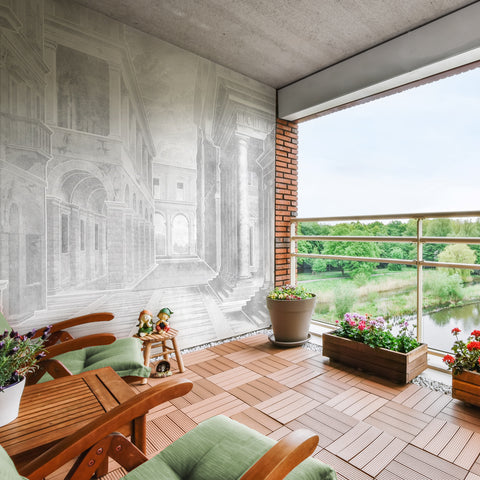 Carta da parati in Fibra di Vetro Cortile romano - ambienti Esterni