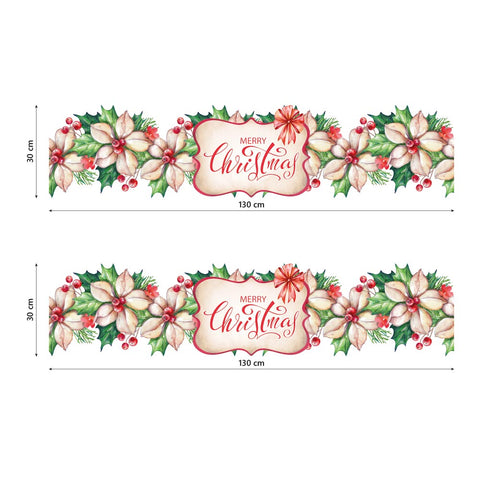 Fascia fiori natalizi | Vetrofania