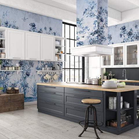 Carta da parati Blue Harmony - Cucina