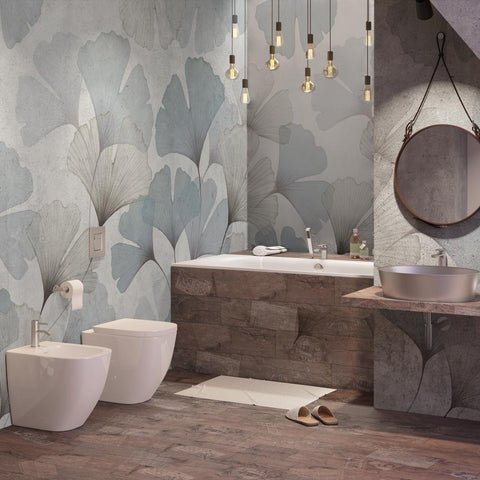 Carta da parati Ginko Essential Polvere - Bagno