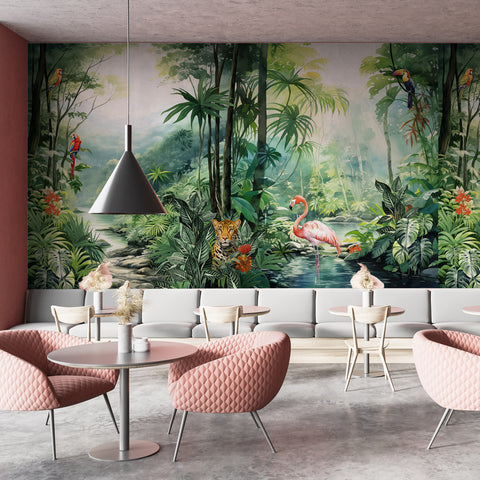 Carta da parati in Fibra di Vetro Tropic waterfall - Locali pubblici, Esercizi commerciali