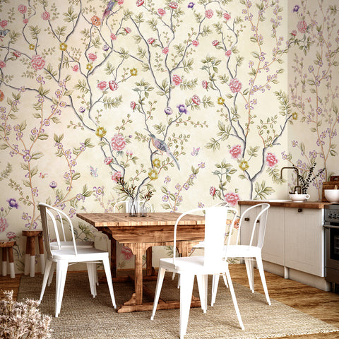 Carta da parati Chinoiserie orientale - cucina