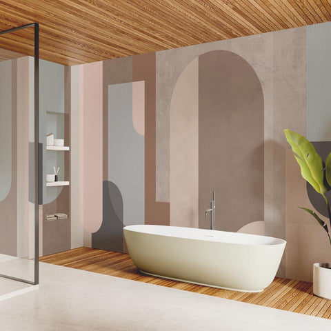 Carta da Parati Geometrie chic - bagno