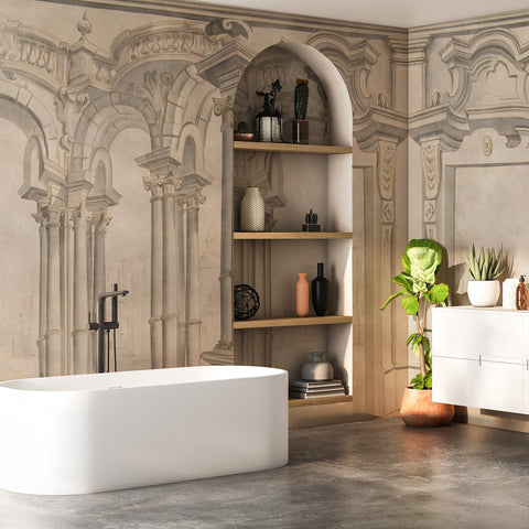 Carta da parati in Fibra di Vetro Architettura fantasiosa - bagno