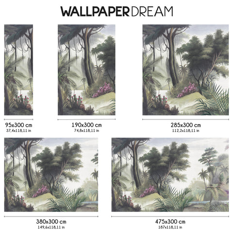 Carta da parati in Fibra di Vetro Paesaggio tropicale