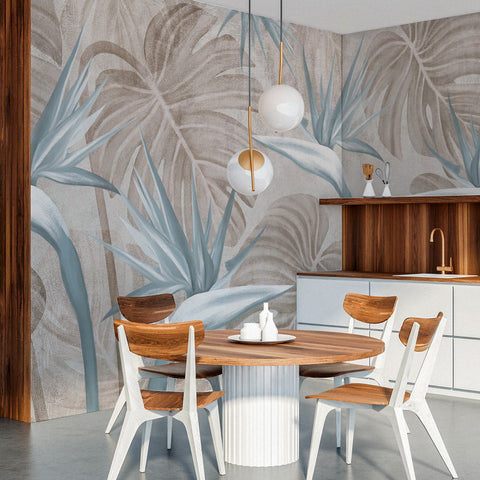 Carta da parati Monstera del Paradiso - cucina, per sala da pranzo
