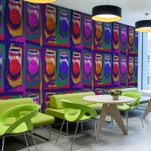 Carta da parati Tomato Pop - locali pubblici, esercizi commerciali