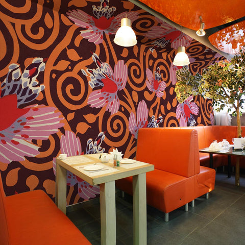 Carta da Parati Optical orchidea - esercizi commerciali, locali pubblici