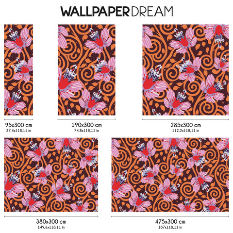 Carta da parati in Fibra di Vetro Optical orchidea