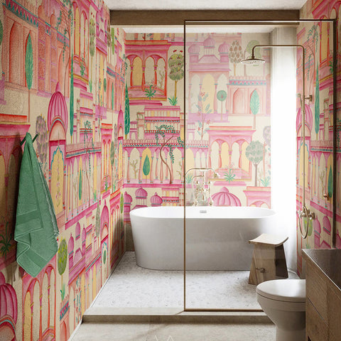 Carta da parati Città d'Oriente - box doccia