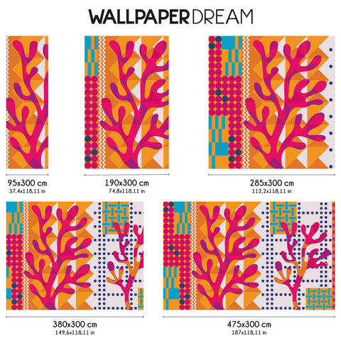 Carta da parati in Fibra di Vetro Coralli Pop