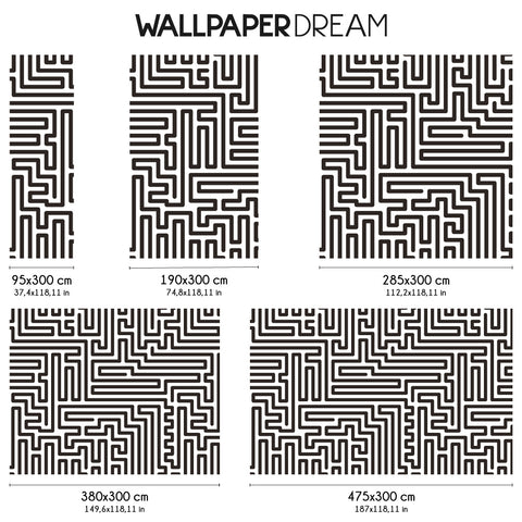 Carta da parati in Fibra di Vetro Labirinto