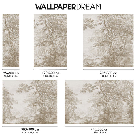 Carta da parati in Fibra di Vetro Foresta incisa