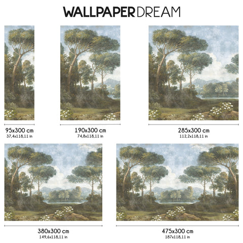 Carta da parati in Fibra di Vetro Foresta dei pini