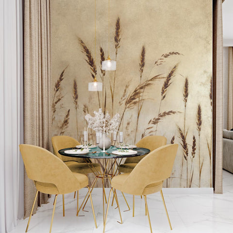 Carta da parati in Fibra di Vetro Grano dorato - cucina
