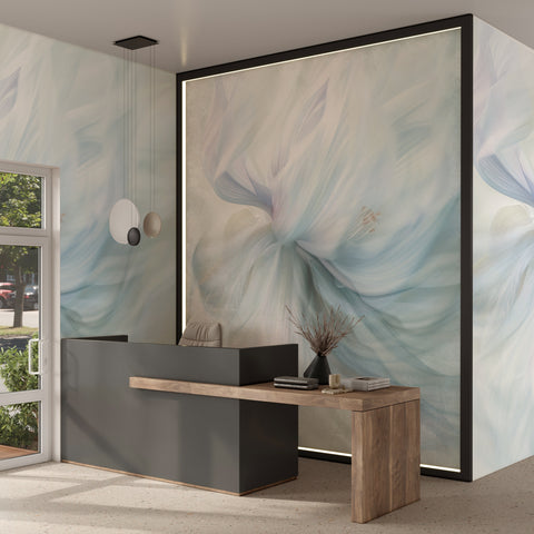 Carta da parati Spirale floreale - esercizi commerciali