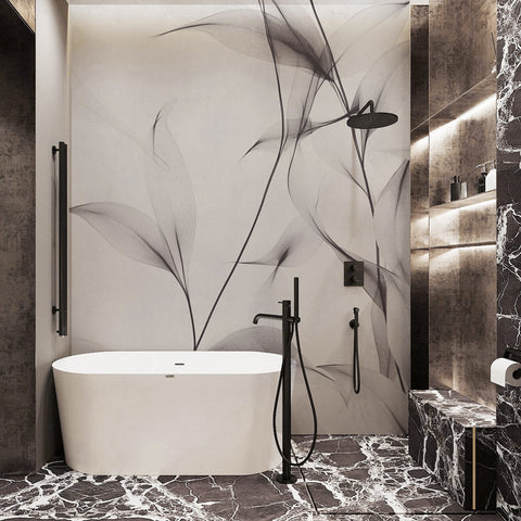 Carta da parati in Fibra di Vetro Tenue fruscio - bagno