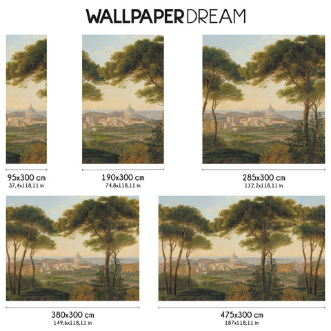 Carta da parati in Fibra di Vetro Veduta su Roma