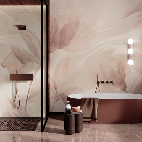 Carta da parati Ciclamini -bagno, box doccia