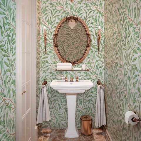 Carta da parati Sempreverde di Morris - bagno