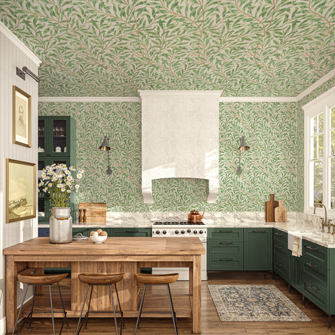 Carta da parati Sempreverde di Morris - cucina, per sala da pranzo, soffitto