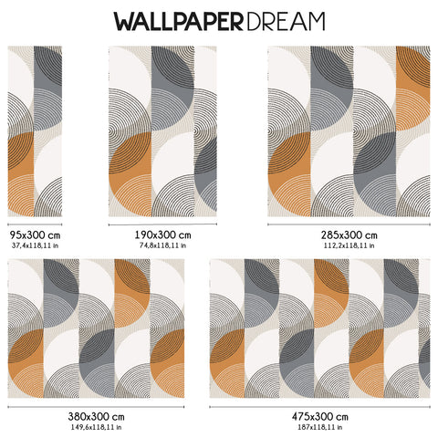 Carta da parati in Fibra di Vetro Mezzelune