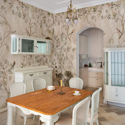 Carta da parati Chinoiserie Vintage - cucina, per sala da pranzo