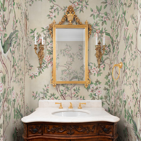 Carta da parati Voliera chinoiserie - bagno