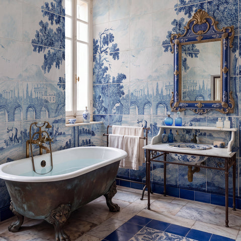 Carta da parati in Fibra di Vetro Azulejos